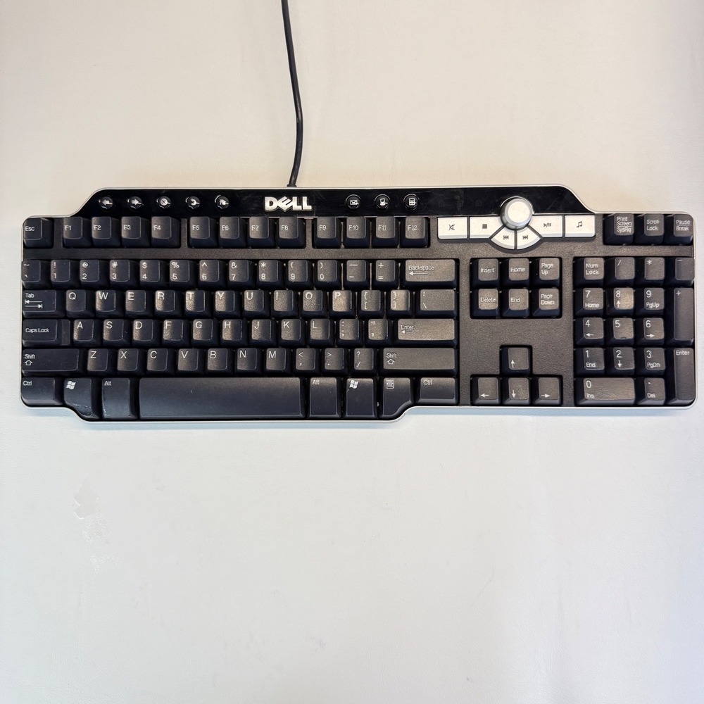 Dell SK-8135 Multimedia Wired USB Keyboard Black TESTED WORKS